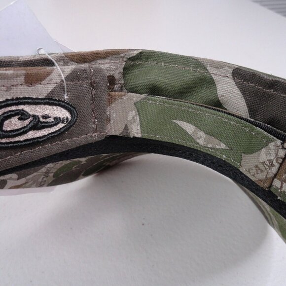 Drake Waterfowl Systems Logo Visor Old School Green Camo Outdoor Hunting NWT New - Picture 7 of 8